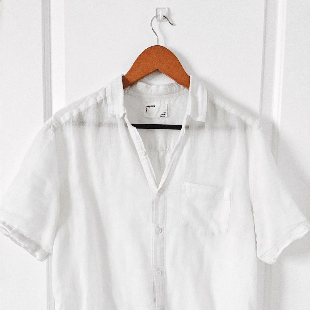 BOHO LINEN TOP MENS SMALL